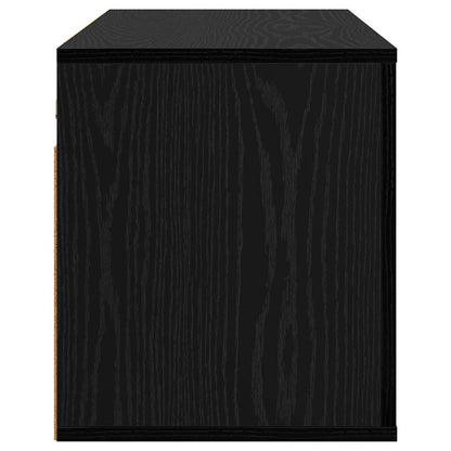 vidaXL Wandmontiertes TV-Regal Schwarz Eichen-Optik 80 x 34,5 x 40 cm