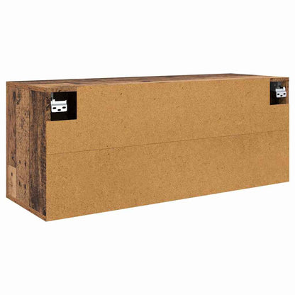 Wandmontiertes TV-Regal Wandmontiert Altholz 100 x 34,5 x 40 cm