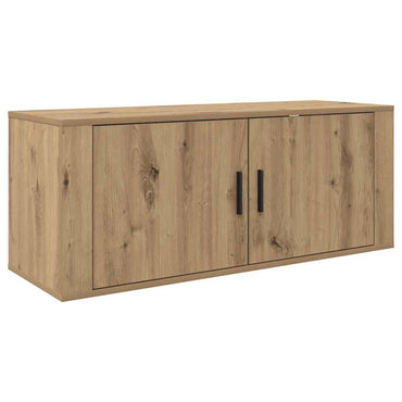 vidaXL Wandmontiertes TV-Regal Artisan-Eiche 100 x 34,5 x 40 cm