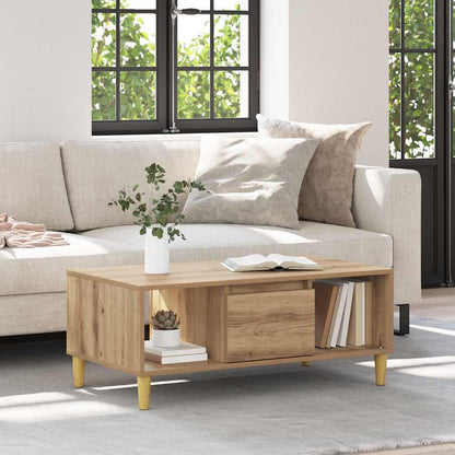 vidaXL Couchtisch Artisan-Eiche 90 x 50 x 26,5 cm Holzwerkstoff
