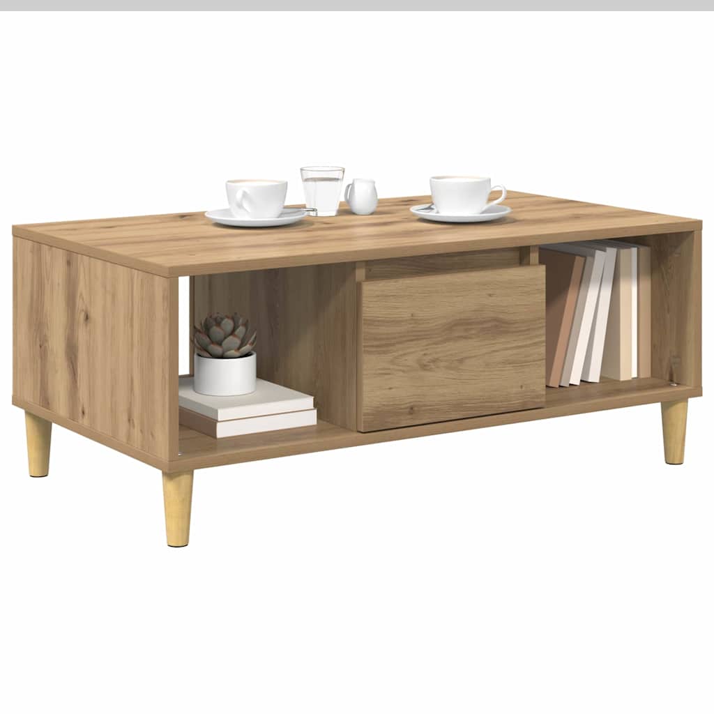 vidaXL Couchtisch Artisan-Eiche 90 x 50 x 26,5 cm Holzwerkstoff