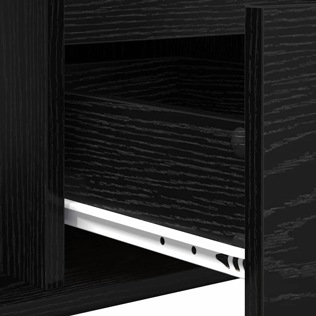 vidaXL Couchtisch Schwarz Eichen-Optik 90 x 50 x 26,5 cm Holzwerkstoff