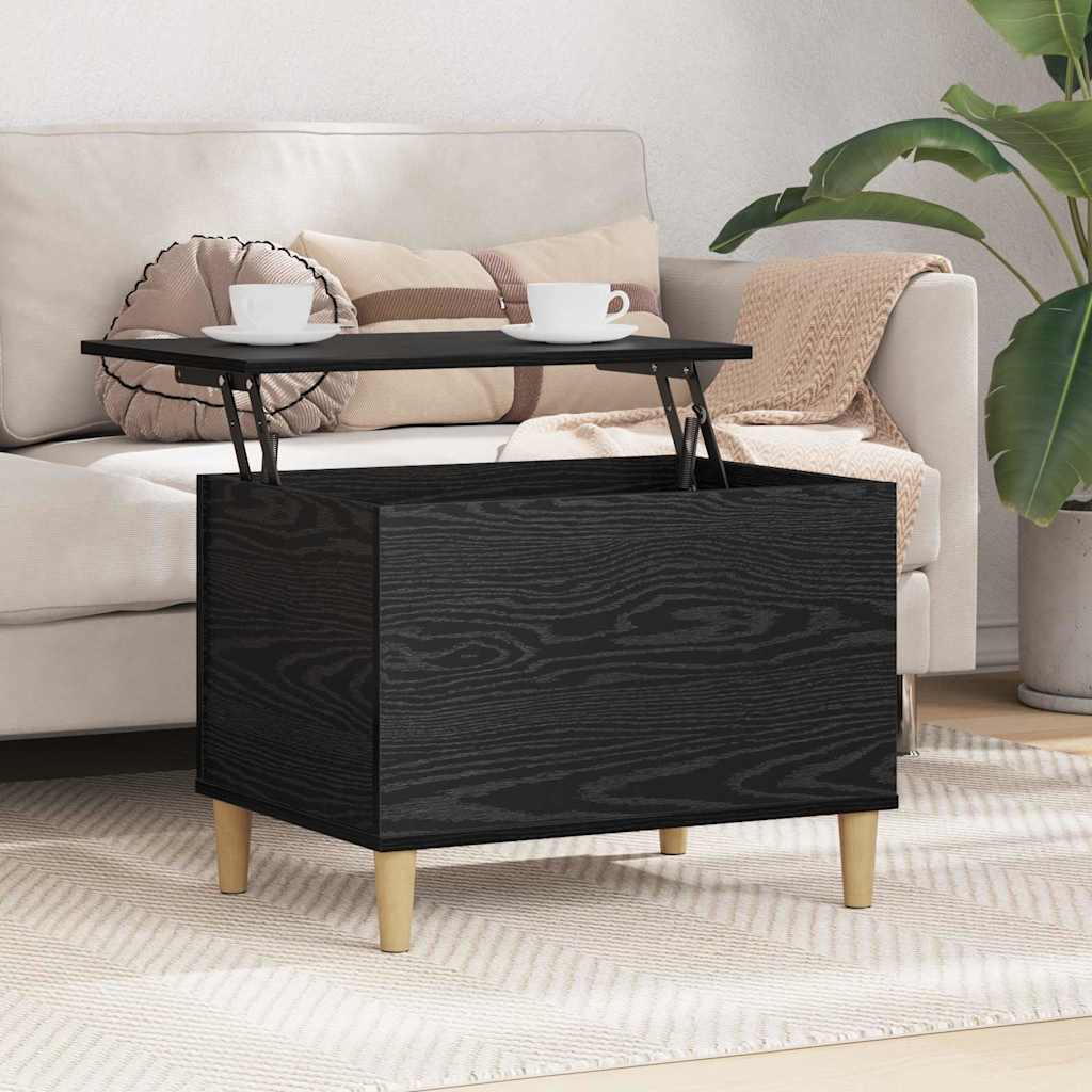 vidaXL Nachttisch Schwarz Eichen-Optik 60 x 44,5 x 45 cm Holzwerkstoff