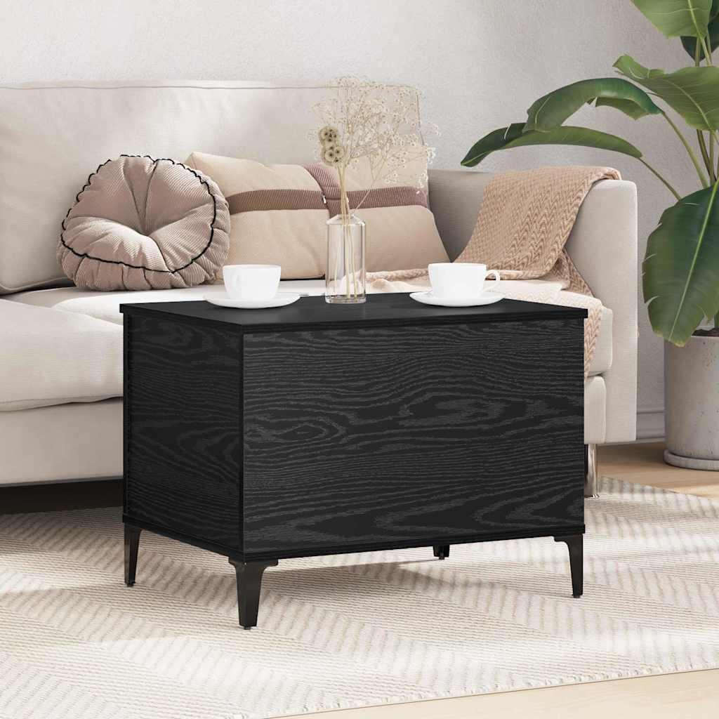 vidaXL Couchtisch Schwarz Eichen-Optik 60 x 44,5 x 45 cm Holzwerkstoff