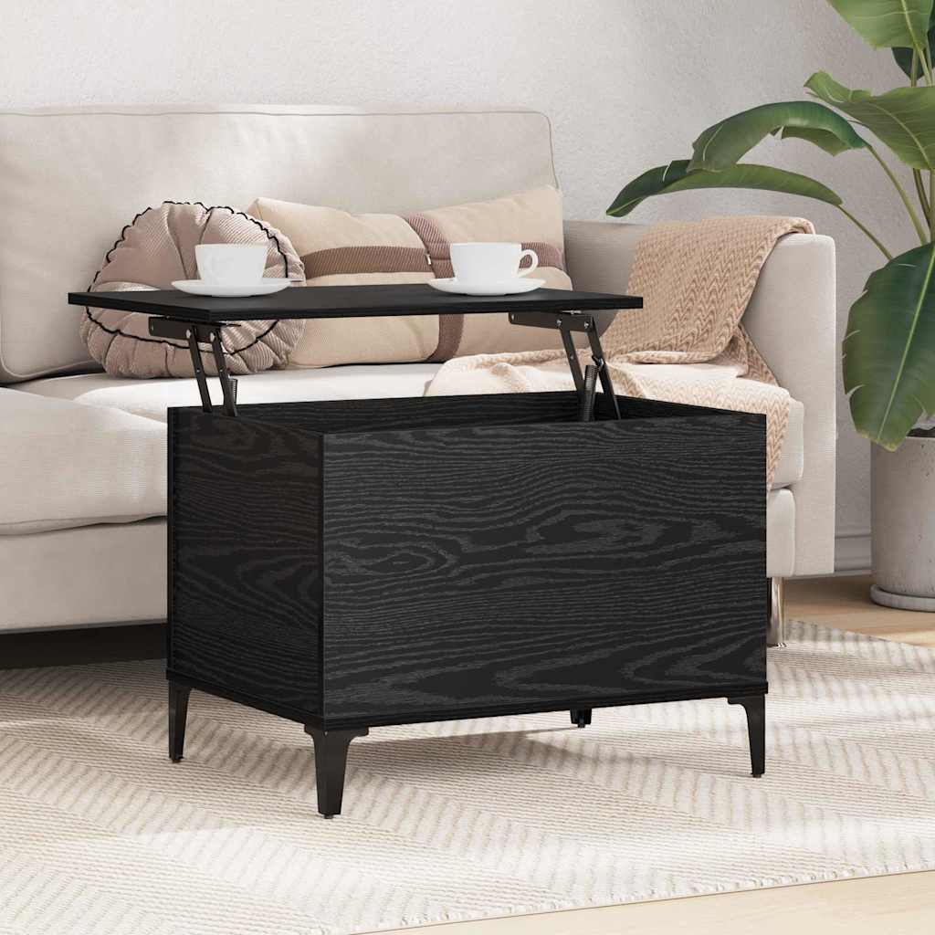 vidaXL Couchtisch Schwarz Eichen-Optik 60 x 44,5 x 45 cm Holzwerkstoff