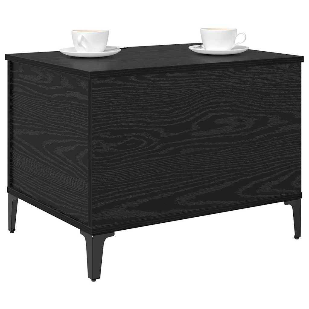 vidaXL Couchtisch Schwarz Eichen-Optik 60 x 44,5 x 45 cm Holzwerkstoff