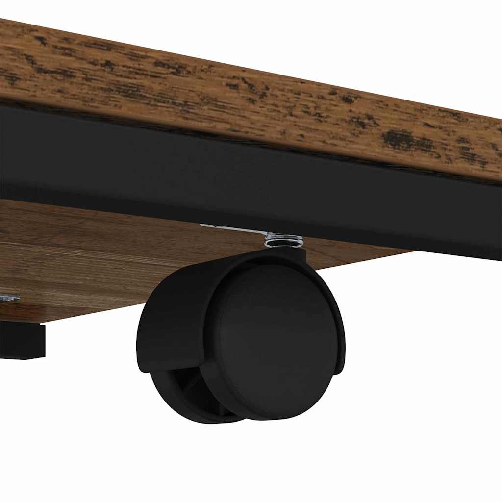 vidaXL Beistelltisch mit Regal Altholz 50 x 35 x 55.5 cm Holzwerkstoff