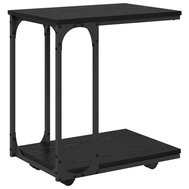 vidaXL Beistelltisch mit Regal Schwarz Eichen-Optik 50 x 35 x 55.5 cm