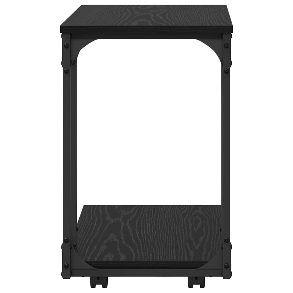 vidaXL Beistelltisch mit Regal Schwarz Eichen-Optik 50 x 35 x 55.5 cm