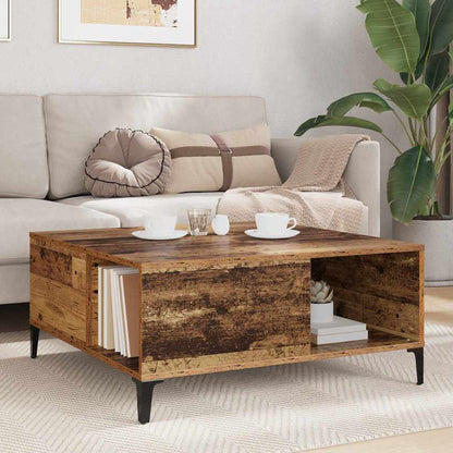 vidaXL Couchtisch Altholz 80 x 80 x 36,5 cm Holzwerkstoff