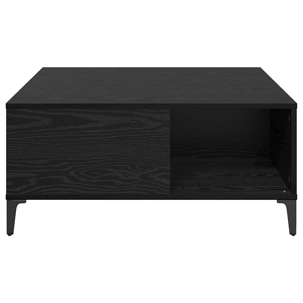 vidaXL Couchtisch Schwarz Eichen-Optik 80 x 80 x 36,5 cm Holzwerkstoff