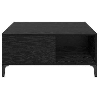 vidaXL Couchtisch Schwarz Eichen-Optik 80 x 80 x 36,5 cm Holzwerkstoff
