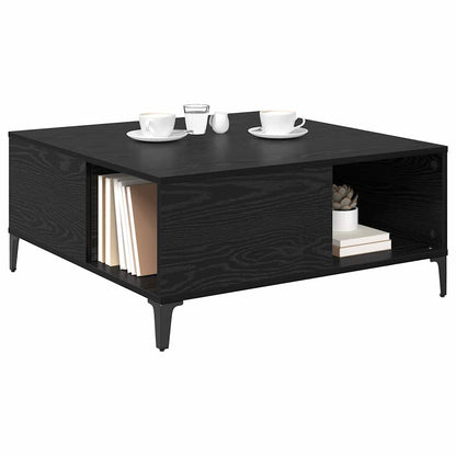 vidaXL Couchtisch Schwarz Eichen-Optik 80 x 80 x 36,5 cm Holzwerkstoff
