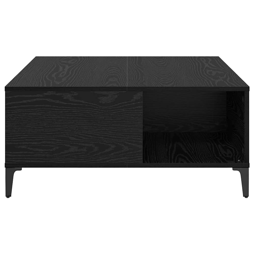 vidaXL Couchtisch Schwarz Eichen-Optik 80 x 80 x 36,5 cm Holzwerkstoff