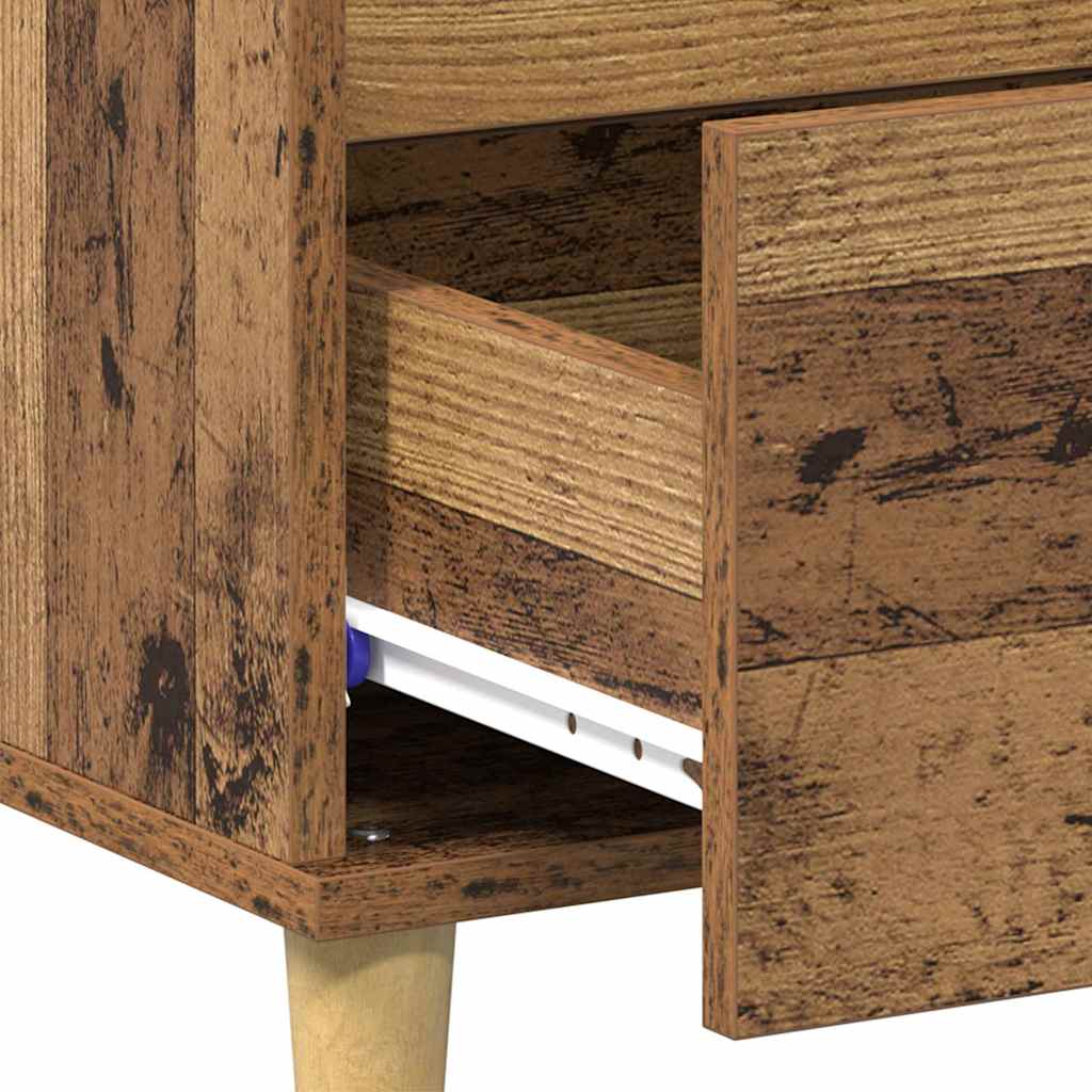 vidaXL Couchtisch mit Schubladen Altholz 90 x 50 x 35 cm Holzwerkstoff
