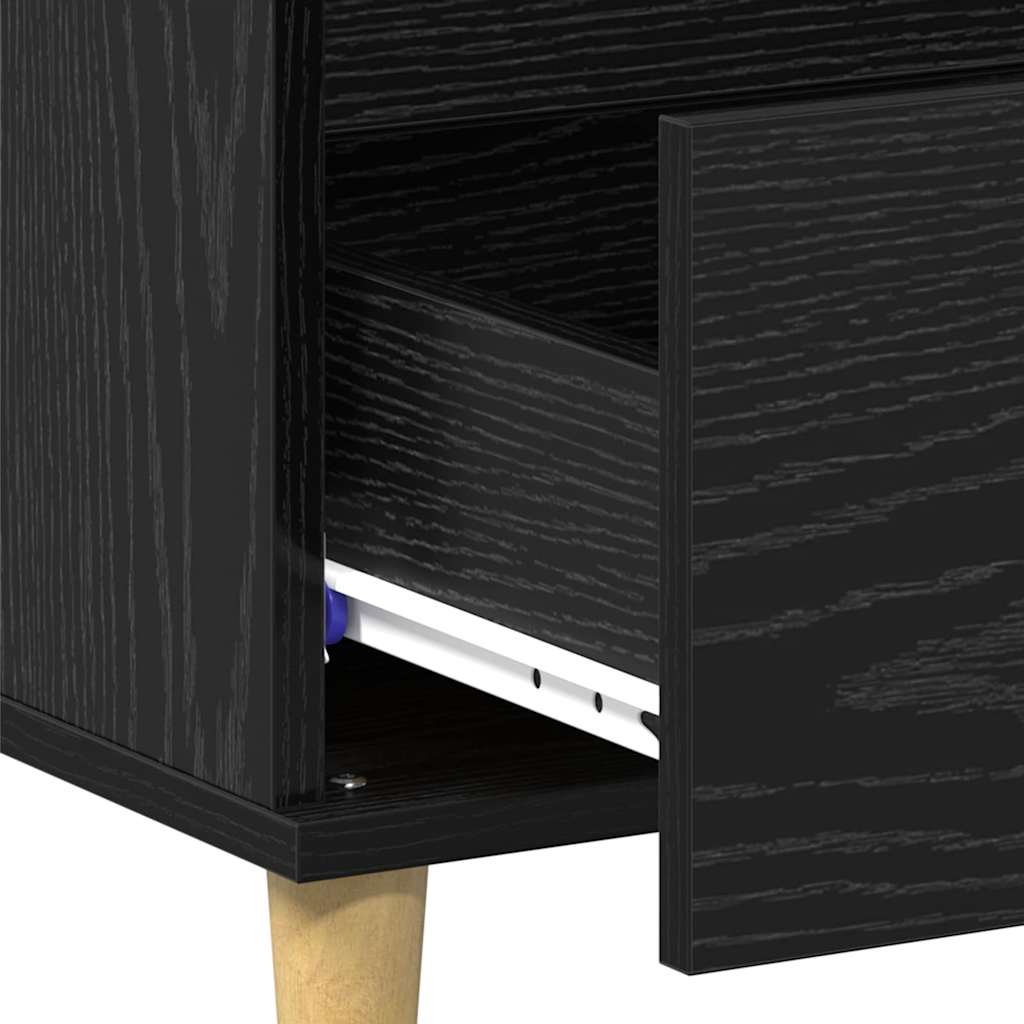 vidaXL Couchtisch Schwarz Eichen-Optik 90 x 50 x 35 cm Holzwerkstoff