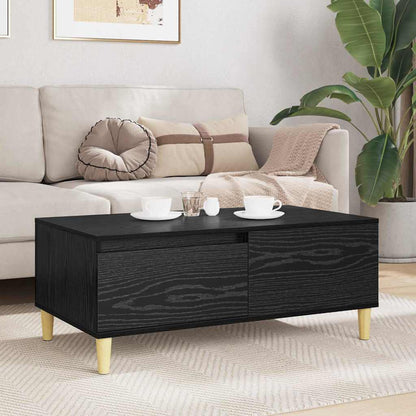 vidaXL Couchtisch Schwarz Eichen-Optik 90 x 50 x 35 cm Holzwerkstoff