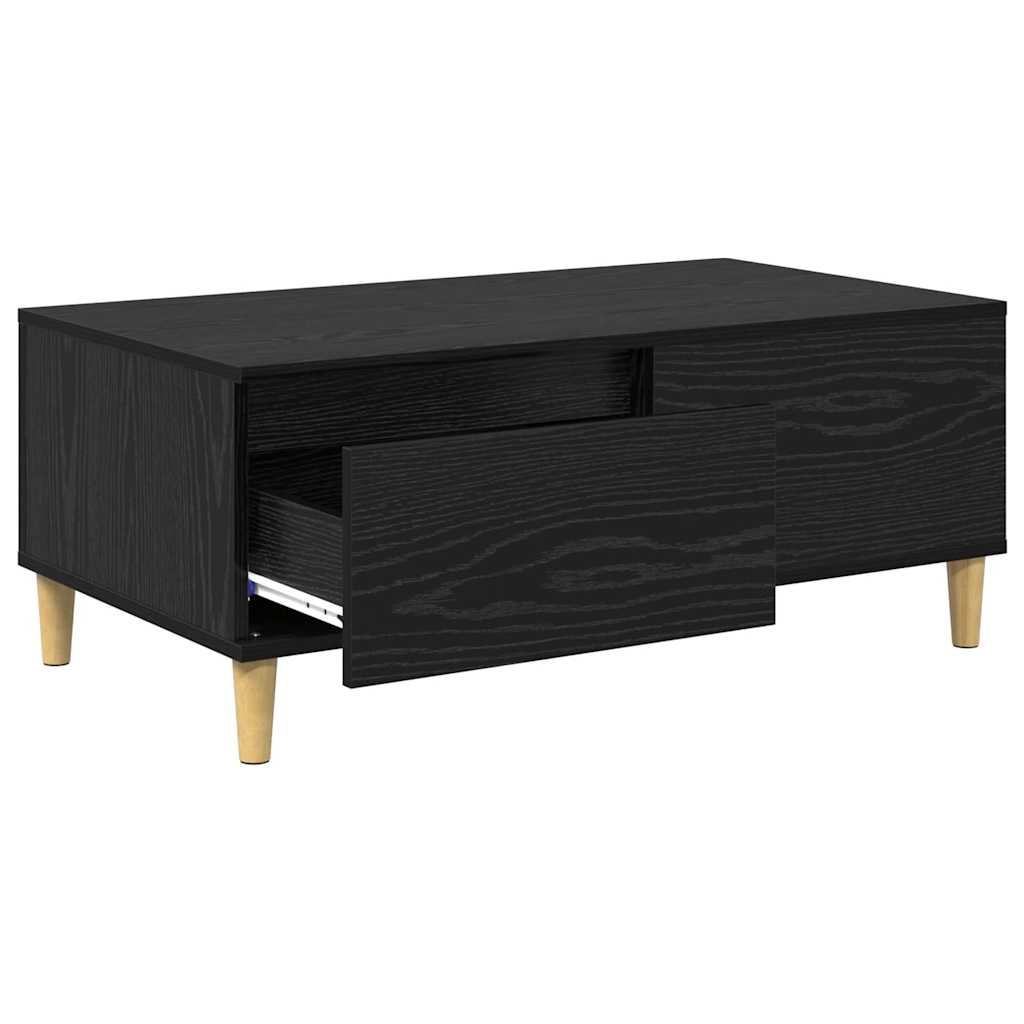 vidaXL Couchtisch Schwarz Eichen-Optik 90 x 50 x 35 cm Holzwerkstoff