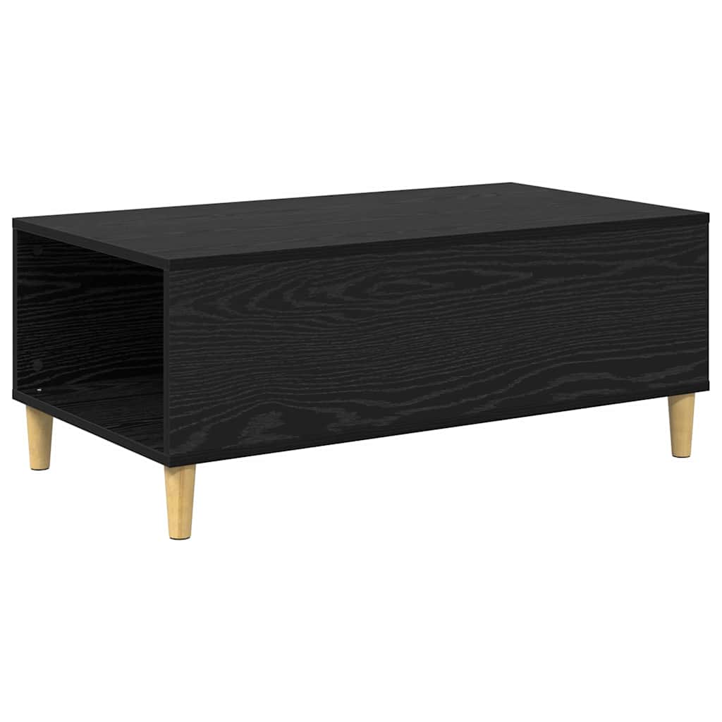 vidaXL Couchtisch Schwarz Eichen-Optik 90 x 50 x 35 cm Holzwerkstoff