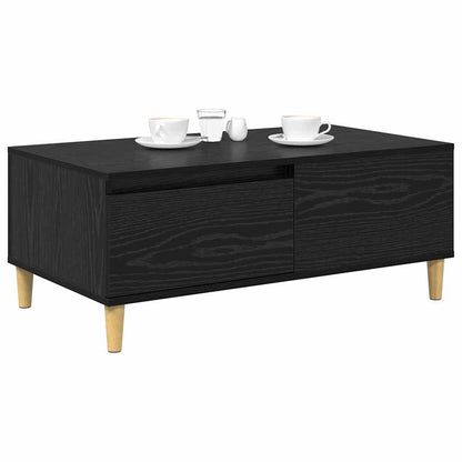vidaXL Couchtisch Schwarz Eichen-Optik 90 x 50 x 35 cm Holzwerkstoff