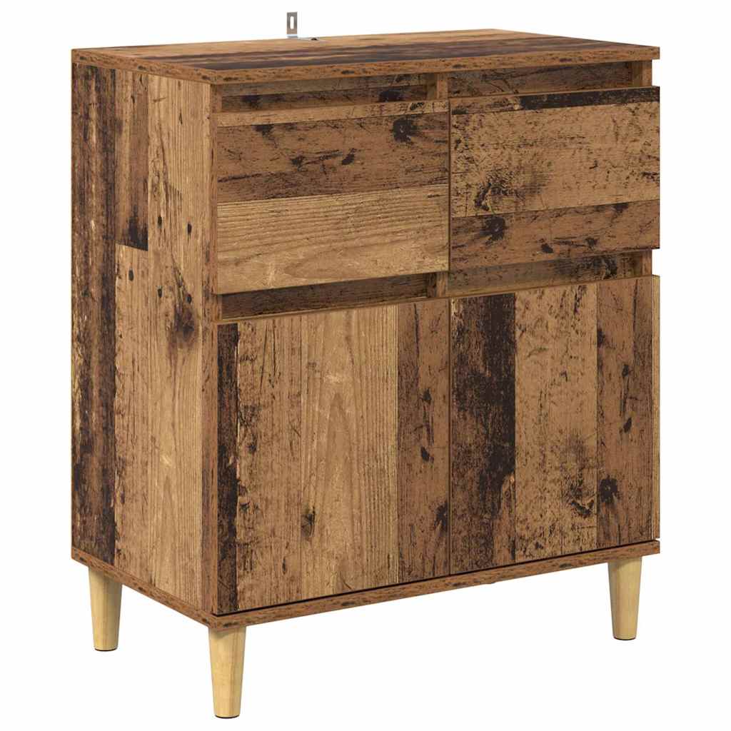 Sideboard mit Schubladen Altholz 60 x 35 x 70 cm Holzwerkstoff