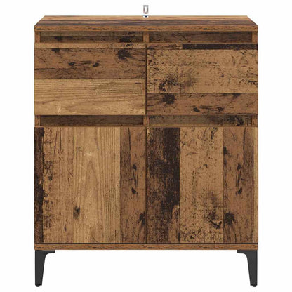 Sideboard Altholz 60 x 35 x 70 cm Verbundholz und Eisen