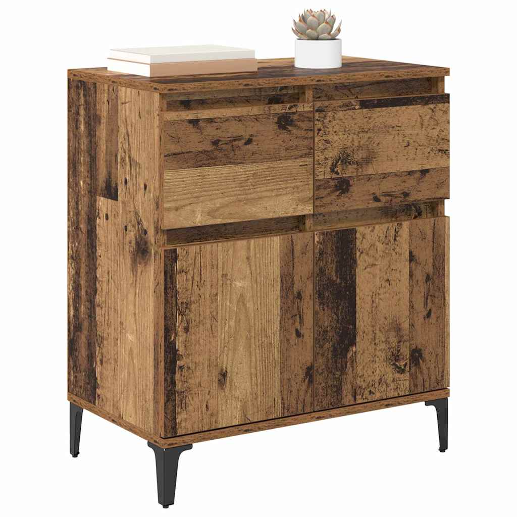 Sideboard Altholz 60 x 35 x 70 cm Verbundholz und Eisen