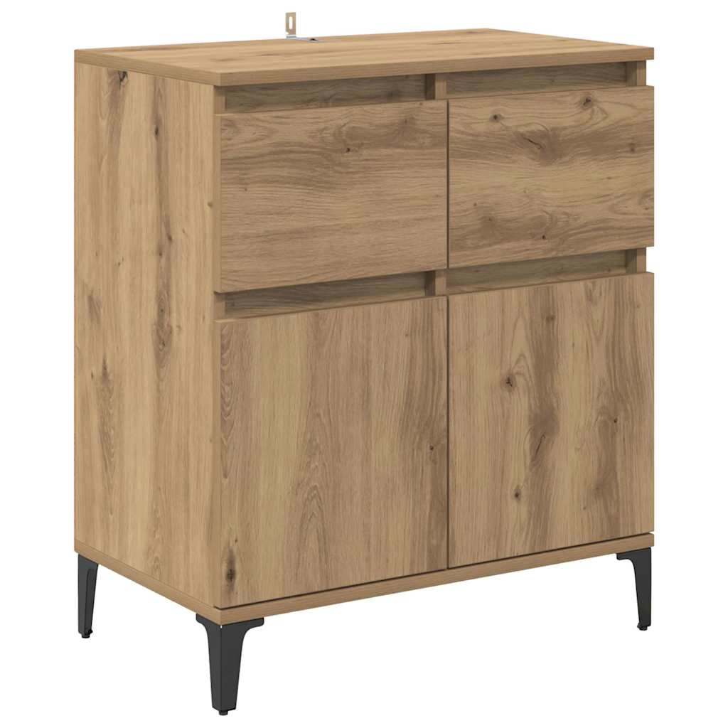 Sideboard Artisan-Eiche 60 x 35 x 70 cm Verbundholz und Eisen