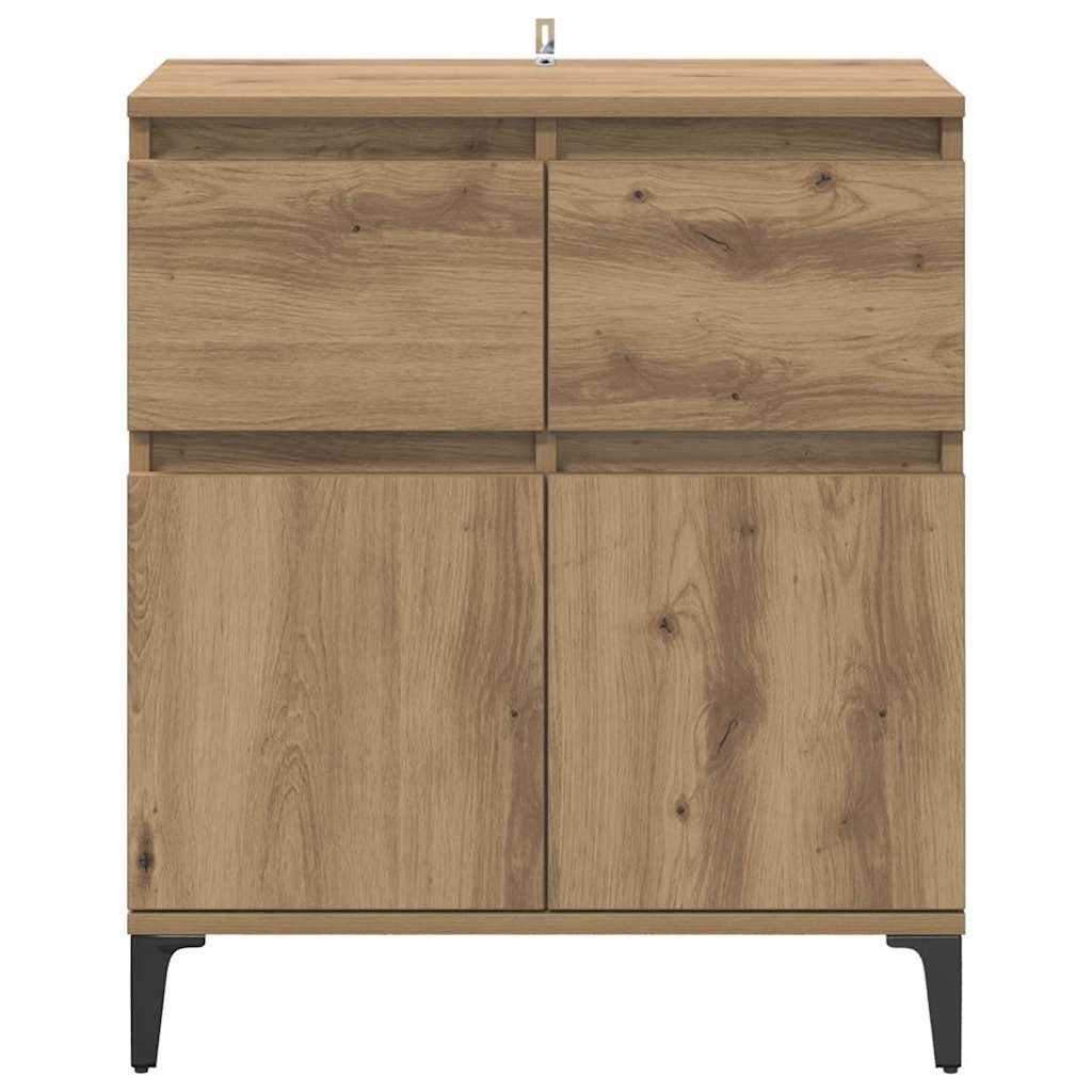 Sideboard Artisan-Eiche 60 x 35 x 70 cm Verbundholz und Eisen