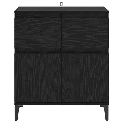 vidaXL Sideboard mit Schubladen Schwarz Eichen-Optik 60 x 35 x 70 cm