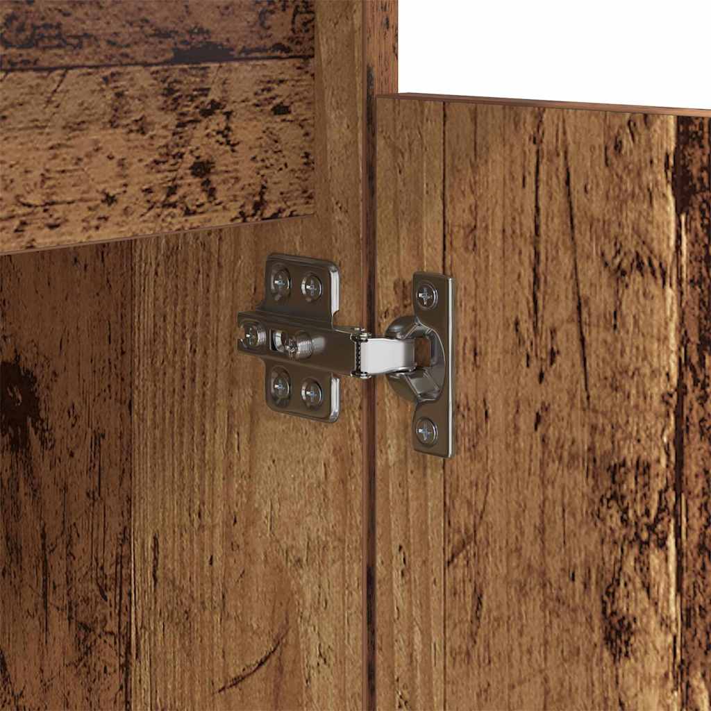 vidaXL Nachttisch mit Schubladen Altholz 40 x 35 x 70 cm Holzwerkstoff