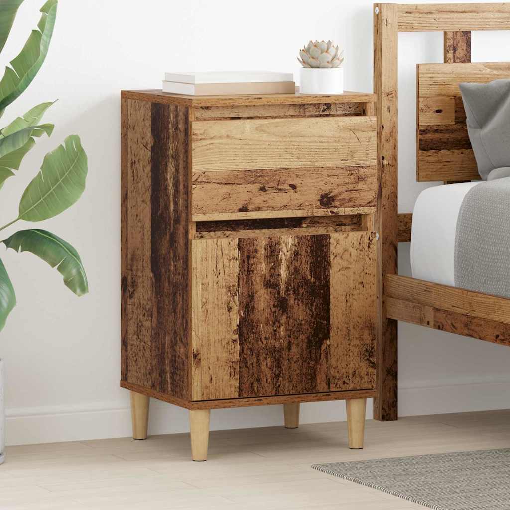 vidaXL Nachttisch mit Schubladen Altholz 40 x 35 x 70 cm Holzwerkstoff