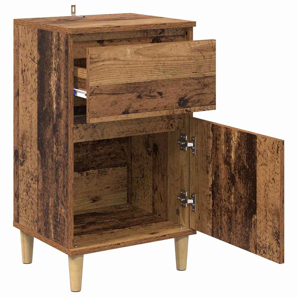 vidaXL Nachttisch mit Schubladen Altholz 40 x 35 x 70 cm Holzwerkstoff