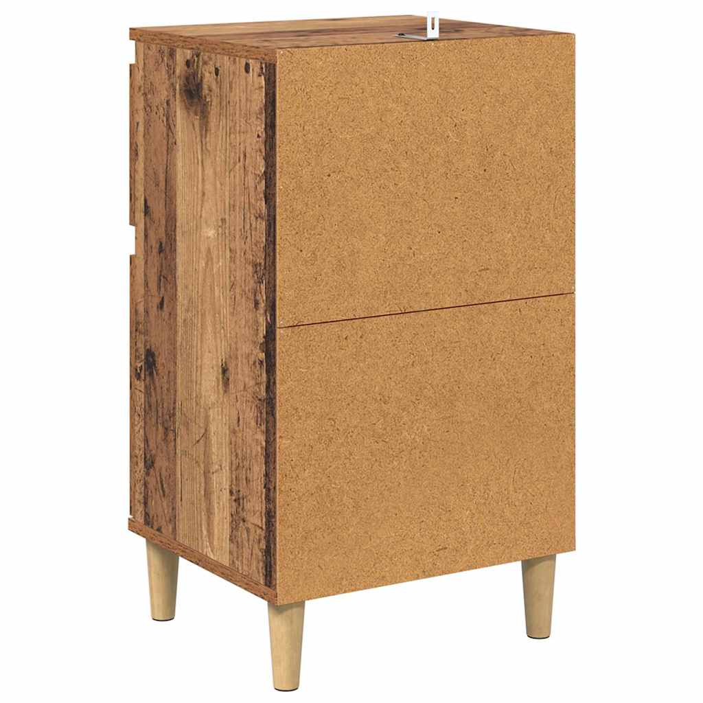 vidaXL Nachttisch mit Schubladen Altholz 40 x 35 x 70 cm Holzwerkstoff
