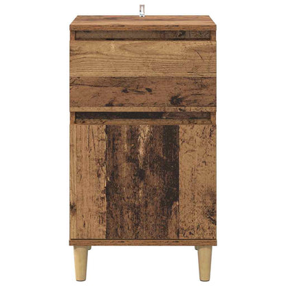 vidaXL Nachttisch mit Schubladen Altholz 40 x 35 x 70 cm Holzwerkstoff