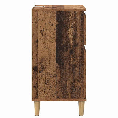 vidaXL Nachttisch mit Schubladen Altholz 40 x 35 x 70 cm Holzwerkstoff