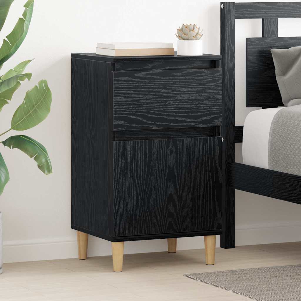 vidaXL Nachttisch Schwarz Eichen-Optik 40 x 35 x 70 cm Holzwerkstoff