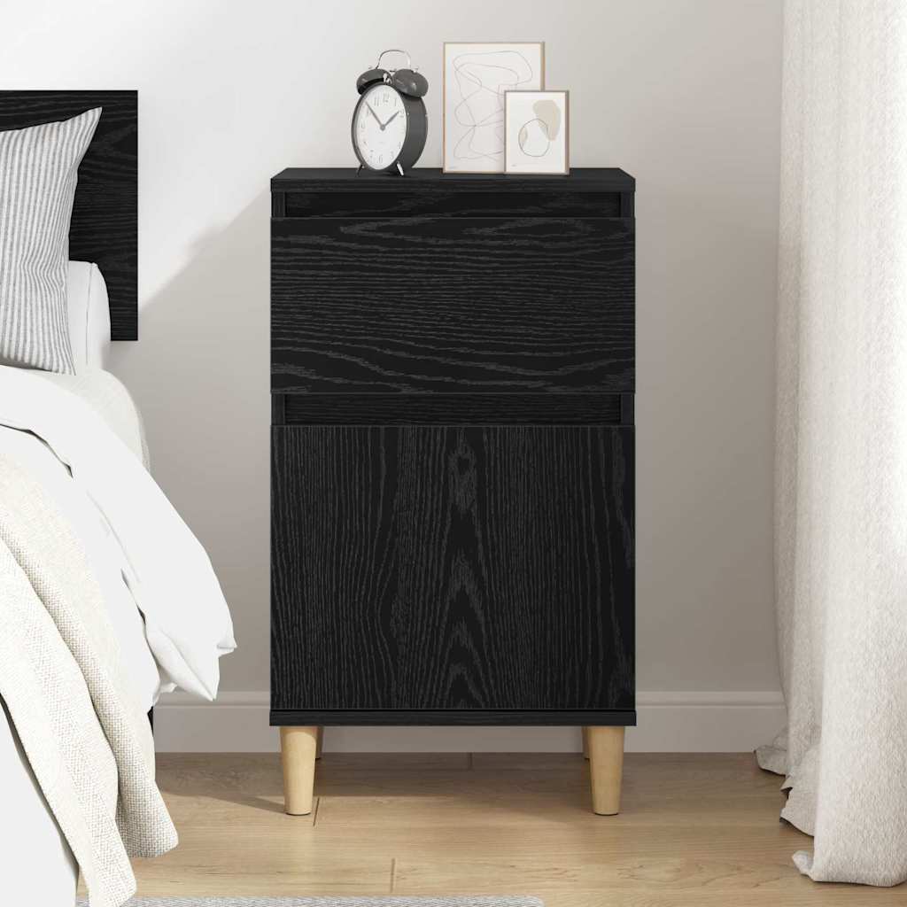 vidaXL Nachttisch Schwarz Eichen-Optik 40 x 35 x 70 cm Holzwerkstoff
