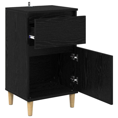 vidaXL Nachttisch Schwarz Eichen-Optik 40 x 35 x 70 cm Holzwerkstoff