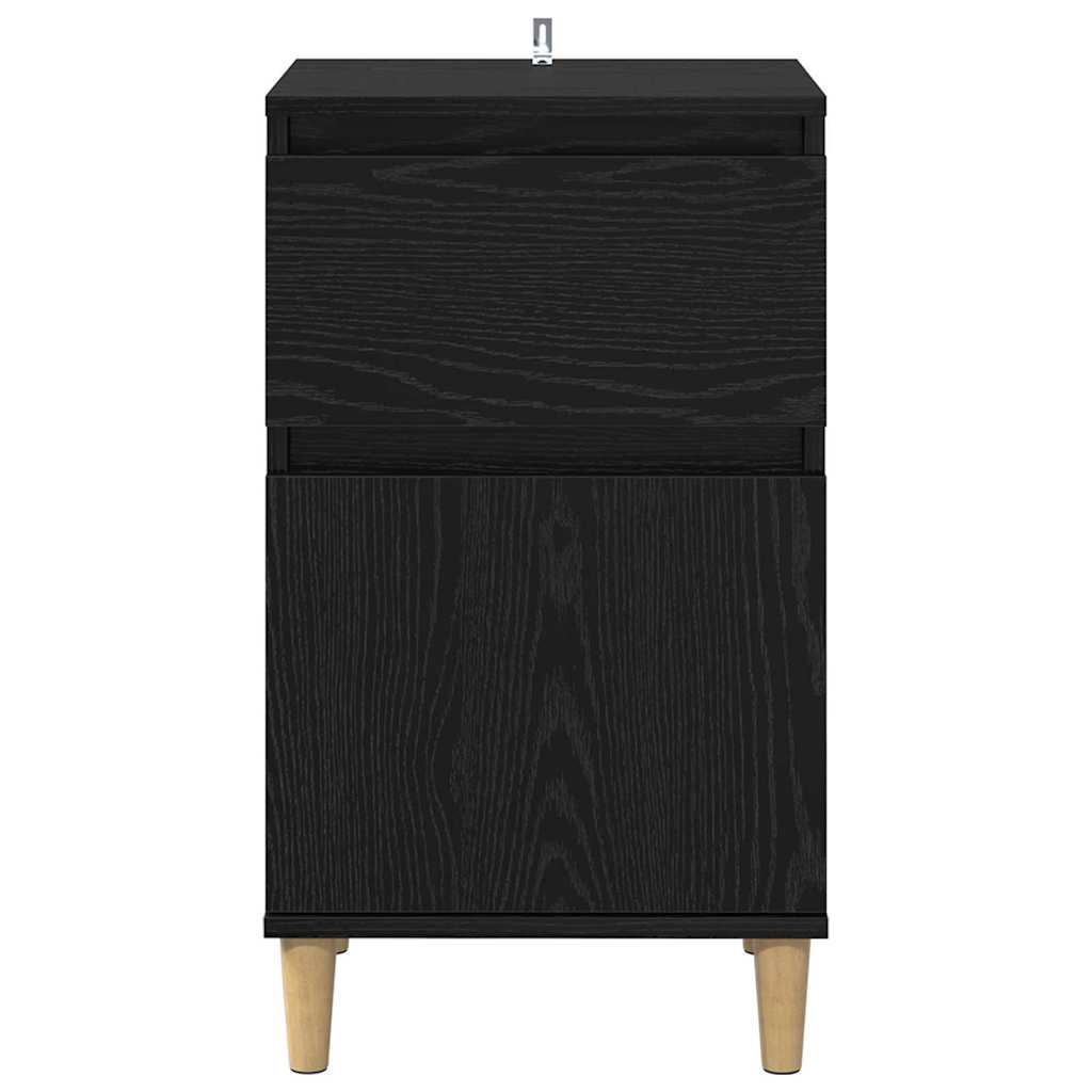 vidaXL Nachttisch Schwarz Eichen-Optik 40 x 35 x 70 cm Holzwerkstoff