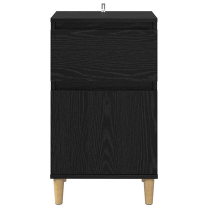 vidaXL Nachttisch Schwarz Eichen-Optik 40 x 35 x 70 cm Holzwerkstoff