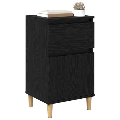 vidaXL Nachttisch Schwarz Eichen-Optik 40 x 35 x 70 cm Holzwerkstoff