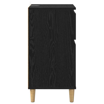 vidaXL Nachttisch Schwarz Eichen-Optik 40 x 35 x 70 cm Holzwerkstoff