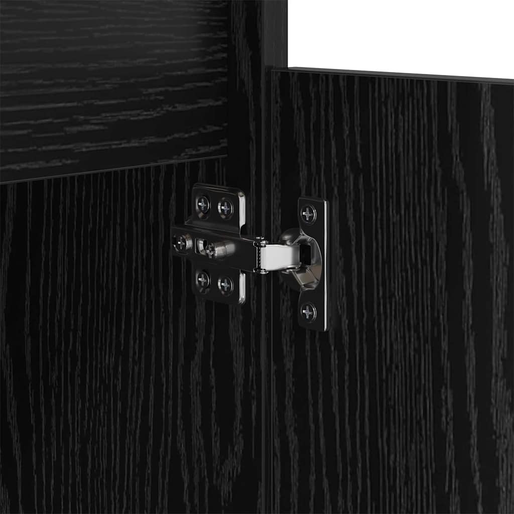 vidaXL Nachttisch 2 pcs Schwarz Eichen-Optik 40 x 35 x 70 cm