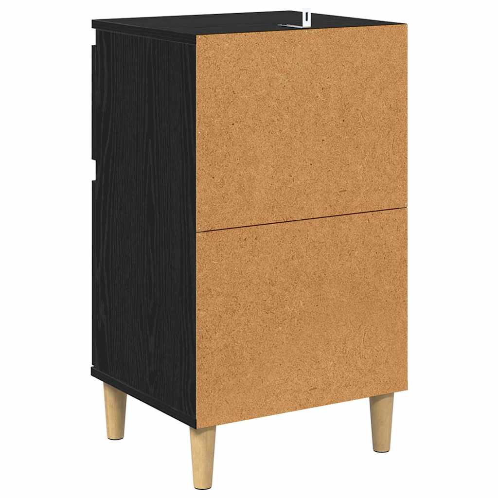 vidaXL Nachttisch 2 pcs Schwarz Eichen-Optik 40 x 35 x 70 cm