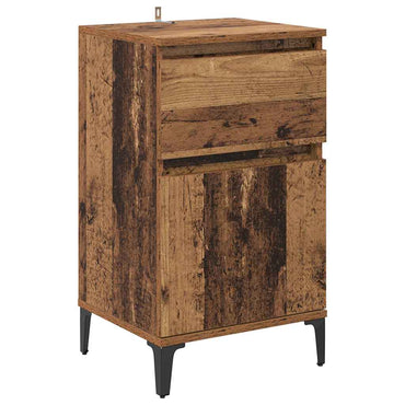 vidaXL Nachttisch mit Schubladen Altholz 40 x 35 x 70 cm Holzwerkstoff
