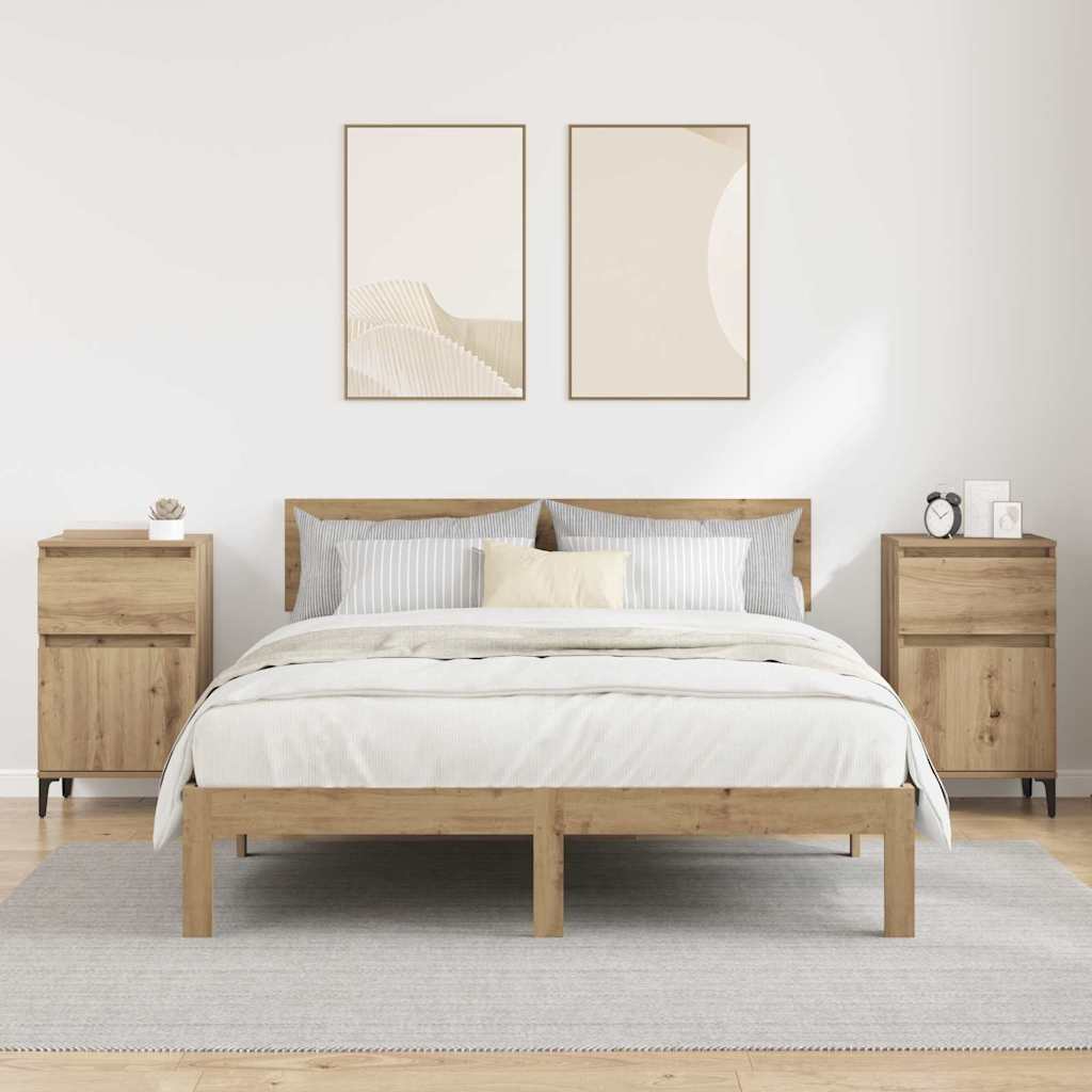 vidaXL Nachttisch 2 pcs Artisan-Eiche 40 x 35 x 70 cm Holzwerkstoff