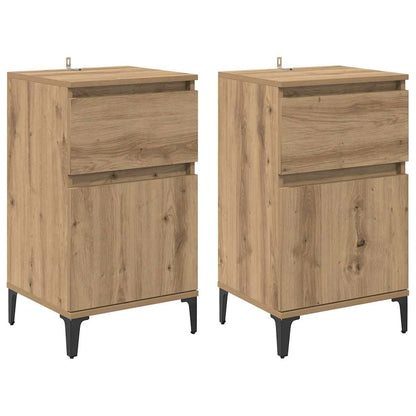 vidaXL Nachttisch 2 pcs Artisan-Eiche 40 x 35 x 70 cm Holzwerkstoff