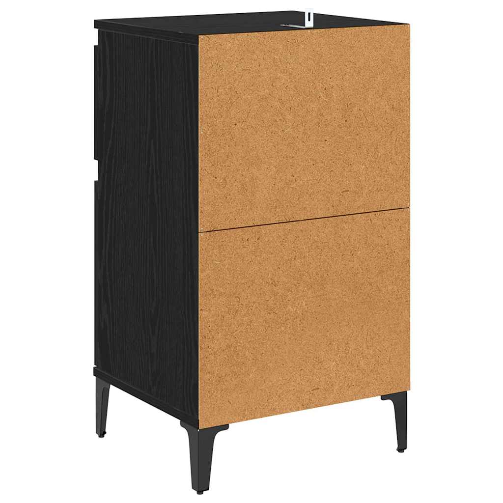 vidaXL Nachttisch Schwarz Eichen-Optik 40 x 35 x 70 cm Holzwerkstoff