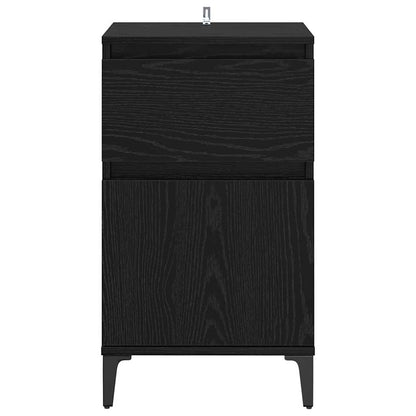 vidaXL Nachttisch Schwarz Eichen-Optik 40 x 35 x 70 cm Holzwerkstoff